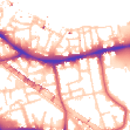 Daytime road noise heatmap for SE16 4SD