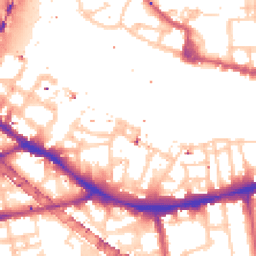 Daytime road noise heatmap for SE16 4UB