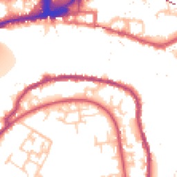Daytime road noise heatmap for SE16 5DZ