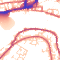 Daytime road noise heatmap for SE16 5EF