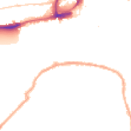 Night-time road noise heatmap for SE16 5EF