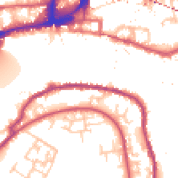 Daytime road noise heatmap for SE16 5EH