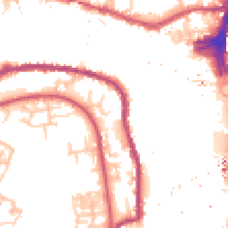 Daytime road noise heatmap for SE16 5EN