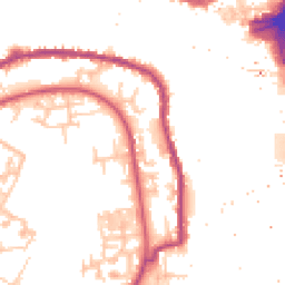Daytime road noise heatmap for SE16 5HG