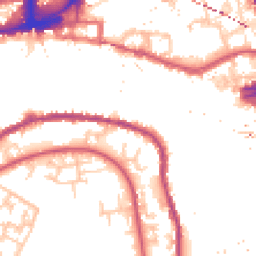 Daytime road noise heatmap for SE16 5NY