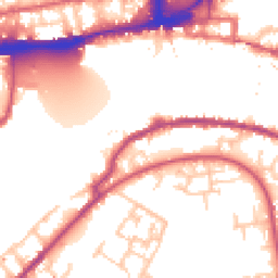 Daytime road noise heatmap for SE16 5SW