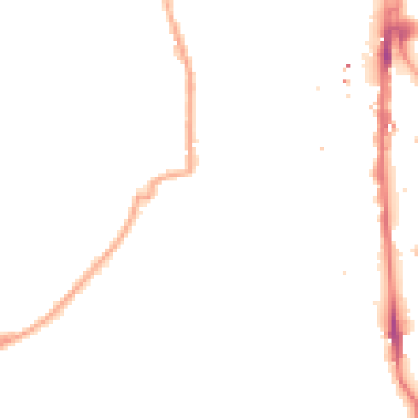 Night-time road noise heatmap for SE16 5UP