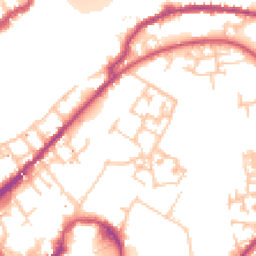 Daytime road noise heatmap for SE16 6AL
