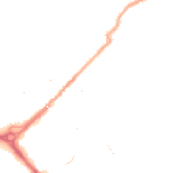 Night-time road noise heatmap for SE16 6DX