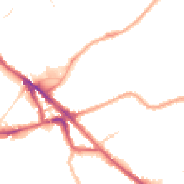 Night-time road noise heatmap for SE16 7RN