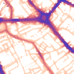 Daytime road noise heatmap for SE17 1AB
