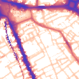 Daytime road noise heatmap for SE17 1AL