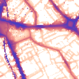 Daytime road noise heatmap for SE17 1AQ