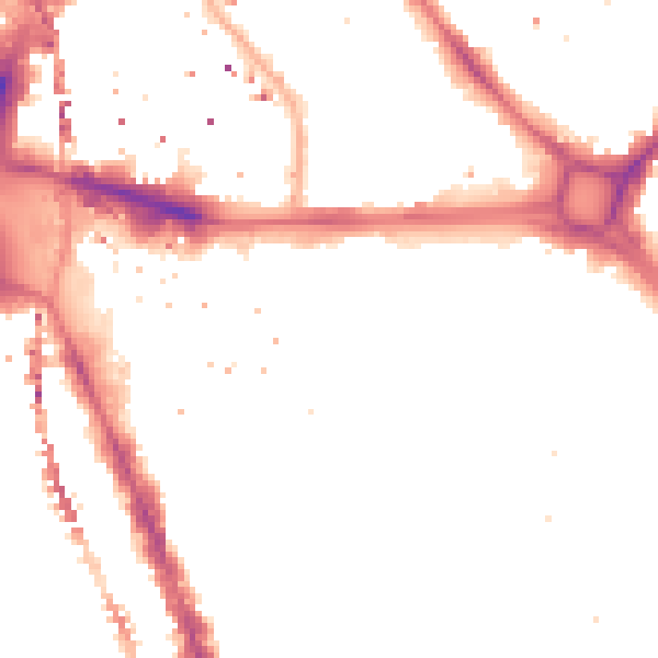 Night-time road noise heatmap for SE17 1AQ