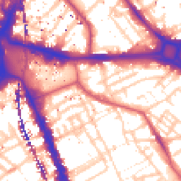 Daytime road noise heatmap for SE17 1AS