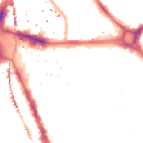 Night-time road noise heatmap for SE17 1AW