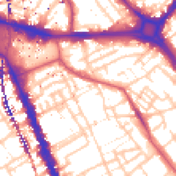 Daytime road noise heatmap for SE17 1BB