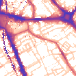 Daytime road noise heatmap for SE17 1BE