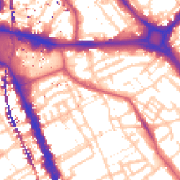 Daytime road noise heatmap for SE17 1BH