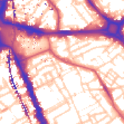 Daytime road noise heatmap for SE17 1BJ