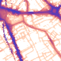 Daytime road noise heatmap for SE17 1BN