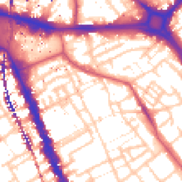 Daytime road noise heatmap for SE17 1BP