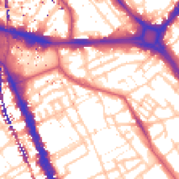 Daytime road noise heatmap for SE17 1BQ