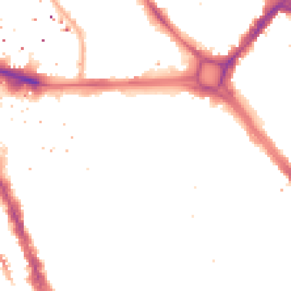 Night-time road noise heatmap for SE17 1BY