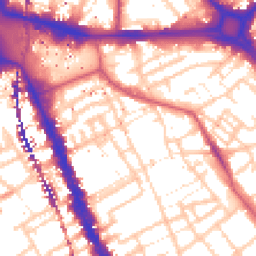 Daytime road noise heatmap for SE17 1BZ