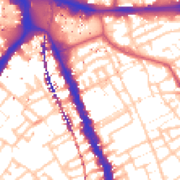 Daytime road noise heatmap for SE17 1DA