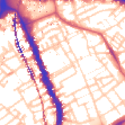 Daytime road noise heatmap for SE17 1DR