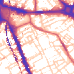 Daytime road noise heatmap for SE17 1DY
