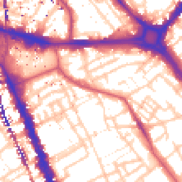 Daytime road noise heatmap for SE17 1FW
