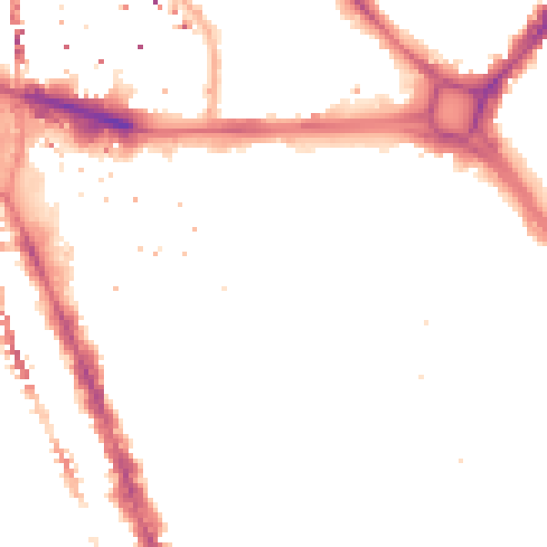 Night-time road noise heatmap for SE17 1FW