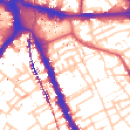 Daytime road noise heatmap for SE17 1LS