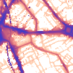 Daytime road noise heatmap for SE17 1PR