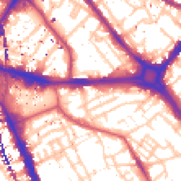 Daytime road noise heatmap for SE17 1PU