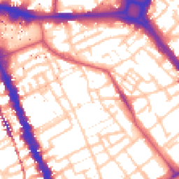 Daytime road noise heatmap for SE17 1QZ