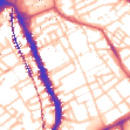 Daytime road noise heatmap for SE17 2HD