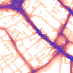 Daytime road noise heatmap for SE17 2JR