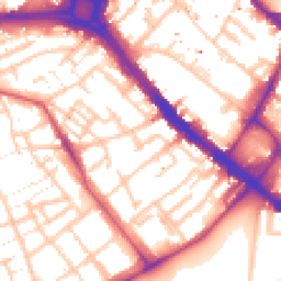 Daytime road noise heatmap for SE17 2JW