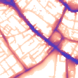 Daytime road noise heatmap for SE17 2LE