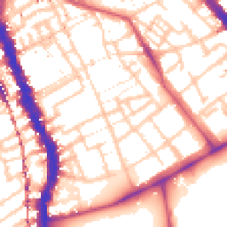 Daytime road noise heatmap for SE17 2NT