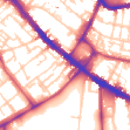 Daytime road noise heatmap for SE17 2RN