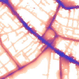 Daytime road noise heatmap for SE17 2RY