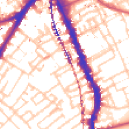 Daytime road noise heatmap for SE17 3DW