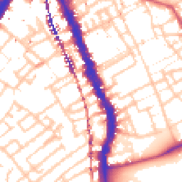 Daytime road noise heatmap for SE17 3EJ