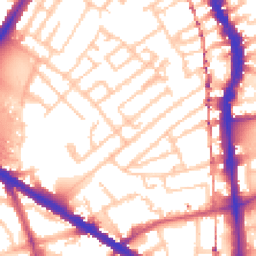 Daytime road noise heatmap for SE17 3HY