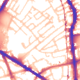 Daytime road noise heatmap for SE17 3JL