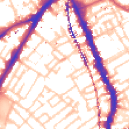 Daytime road noise heatmap for SE17 3JN